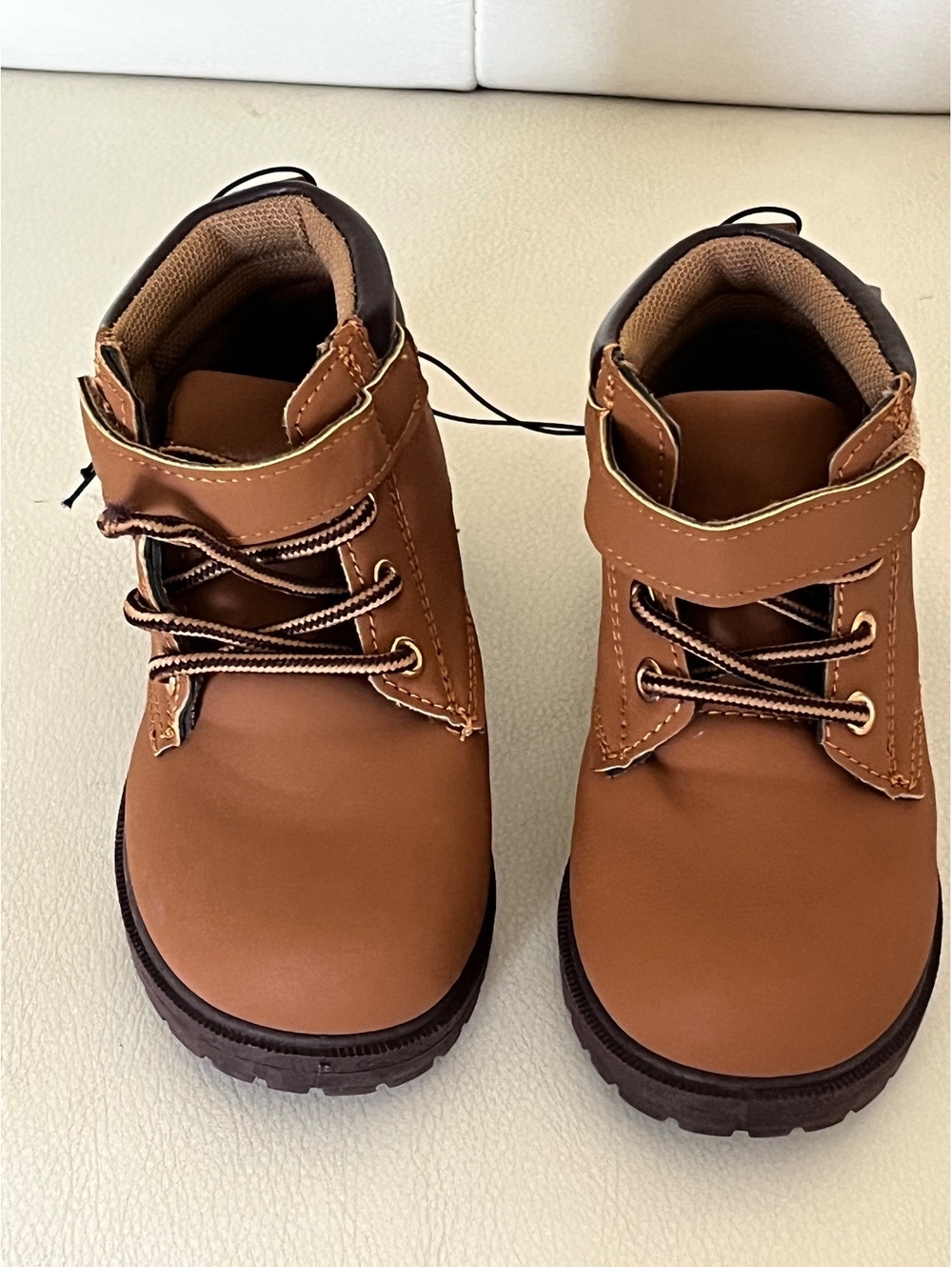 Kidgets Boys' Size 7 Brown Non-Leather Hiking Boots - Rugged & Stylish